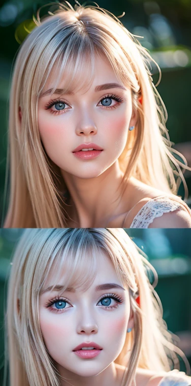 ((Realistic lighting, top quality, 8K, masterpiece: 1.4)), ultra-detailed, tanned skin: 1.2, ((platinum blonde fine hair: 1.4)), 1 girl, perfect body beauty: 1.6, wonderful ice blue eyes, ((medium breasts: 0.8)), (acceleration: 1.4)、Slim face, (21 years old: 1.4)、highly detailed face, high-quality face, A detailed eye, nipples are prominent, very sexy, red transparent straps, perfect dynamic position, whole body, Bold pose, dressed in transparent, natural color lip, sexy lip, sexy gaze, Harajuku、Cute、Sexy shot looking at the camera, sexy posture, realistic background, similar to Katerina Shiryaeva, Dmitry Arhar, Model pose, Victoria's Secret Model, Attractive pose