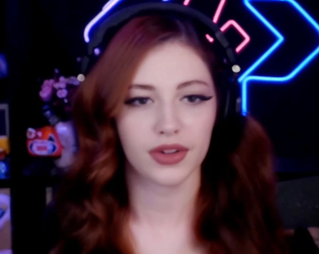 Horty , , nude, pov blowjob, from above, angry, , in a gaming event stage, headset, deepthroat, dick deep in her mouth , tears, tired, exhaust, crying , unhappy,