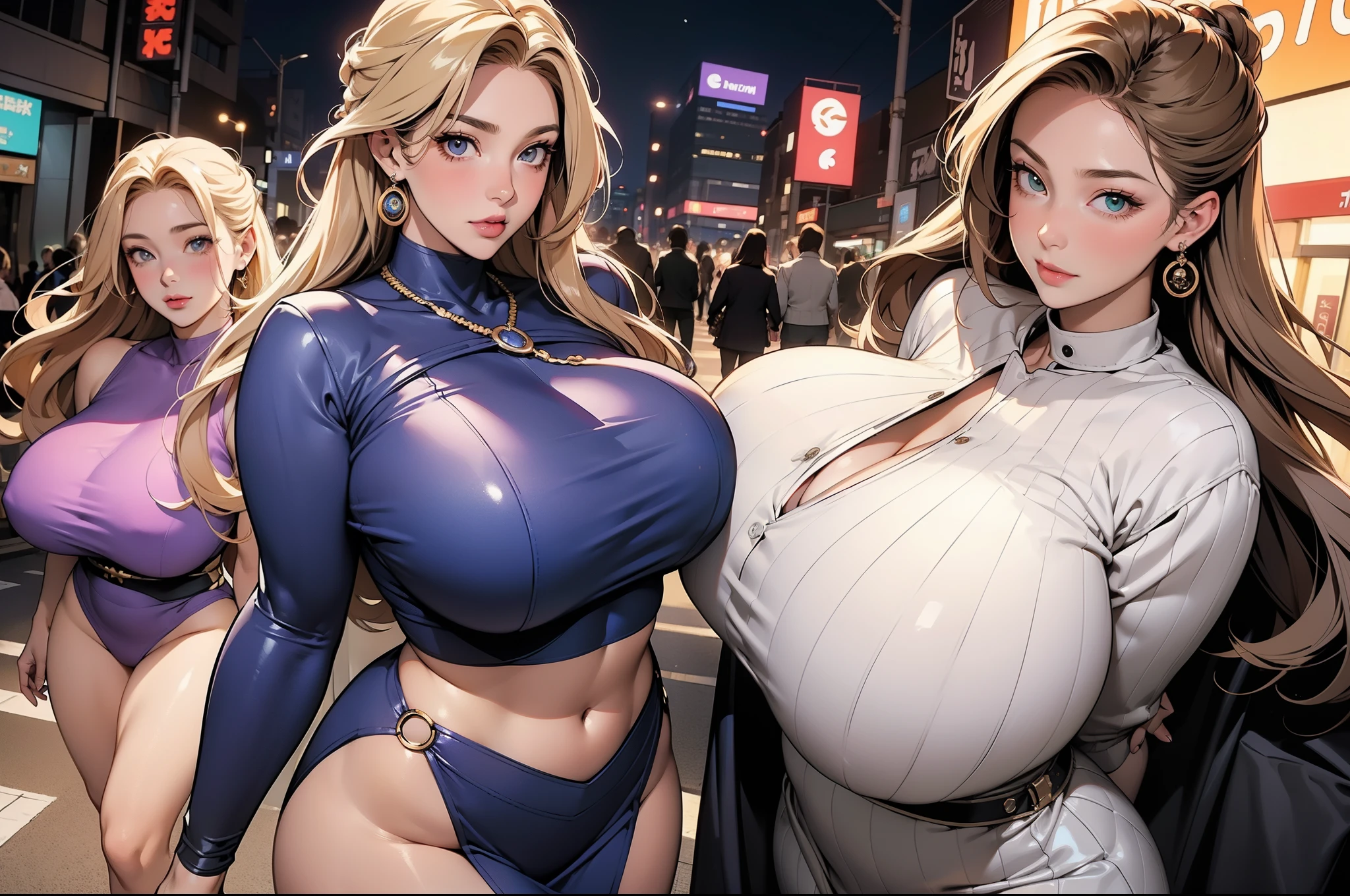Surrounded by huge breasts