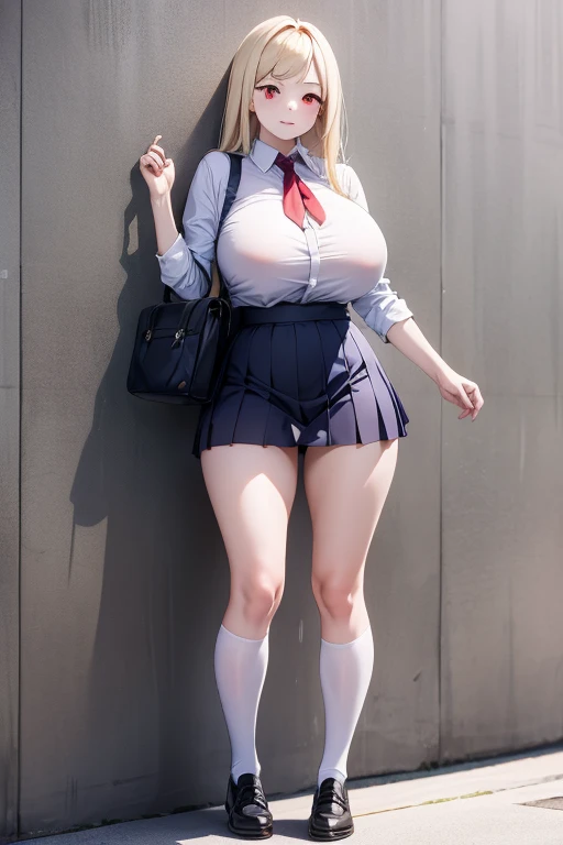 (student of nordic mature:1.30)、(Beautuful Woman:1.40)、A MILF、Beautiful women full of pheromones、A bewitching MILF、(Huge breasts1.49)、(Sex appeal is amazing)、Solo、(sexial school uniform:1.41)、With a bewitching smile、Open the crotch、on the church, Showing cleavage, Looking at Viewer