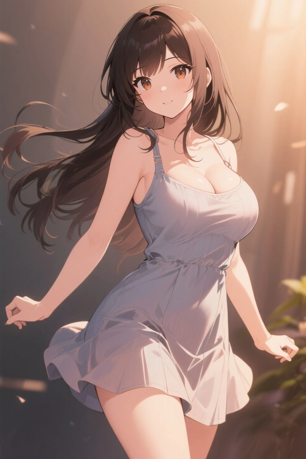 anime big breast,Makoto Shinkai anime,Makoto Shinkai concept art animation,Romantic pink train,the setting sun,Sunset,lindo cenario,super-fine,tmasterpiece,8k,best qualtiy