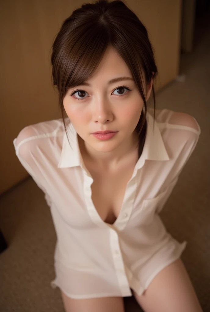 (In 8K,highest quality,masterpiece),(Realistic,RAW Photos,Super Fine Clear),Realistic Light,Detailed skin,Beautiful Japanese Women,((30-year-old woman,))、Businesswoman、Office Fashion,(Long skirt)、Panty shot,White sexy panties、kneeling to spread legs,Thin legs、fine grain,Detailed fingers、thin、Sexual,Ecstasy expression,In a stylish bedroom、a place where there are no people,Ecstasy,era of asian eyes