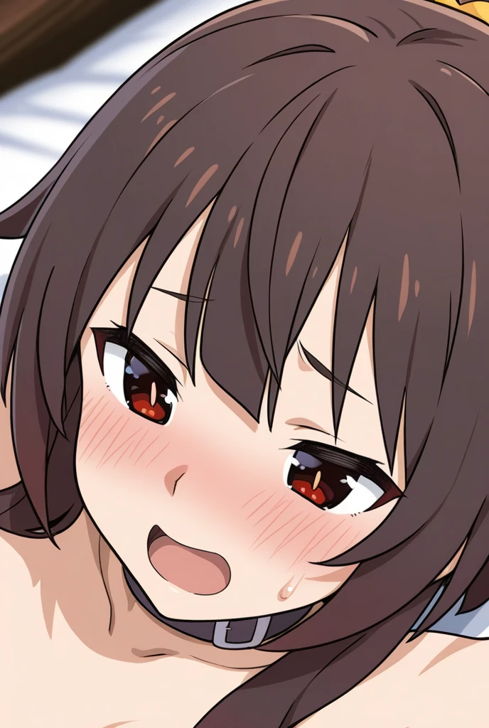 kaai yuki. brown eyes, black hair, ,short twintails, low twintails, short twintails, hair ornament, 11years old , , empty eyes , large breasts, nipple, Running, , Heavy snowfall area　frozen wet crying mountain Alone, crying, Naked, solo, 1girl,