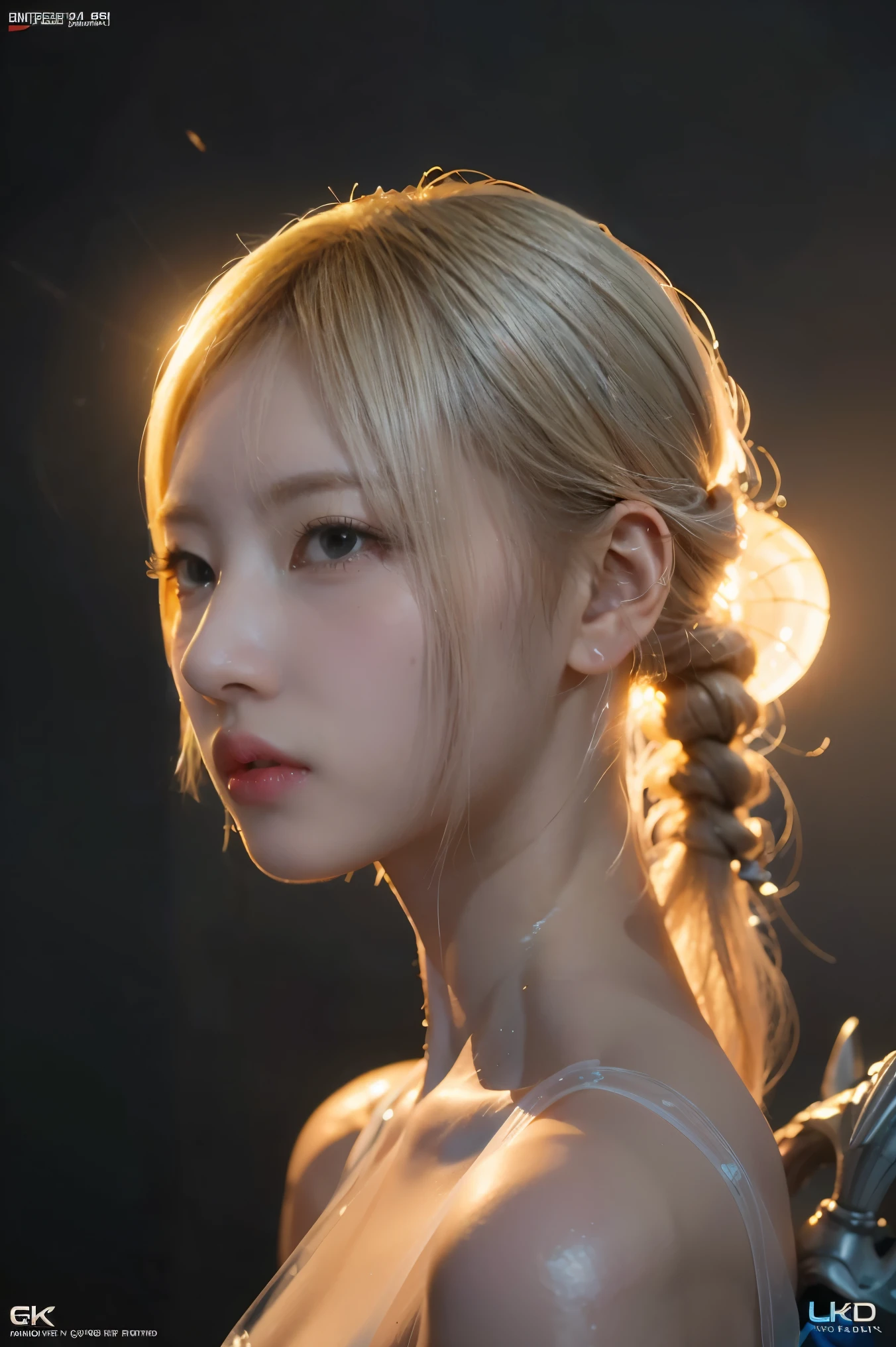 Translucent ethereal alien warrior, ModelShoot style, (Extremely detailed CG unified 8K wallpapers), The beauty of abstract stylization,, surrealism, 8K, Super detail, Best quality, Award-Awarded, Anatomically correct, 16k, Super detail, perfect , 1girl