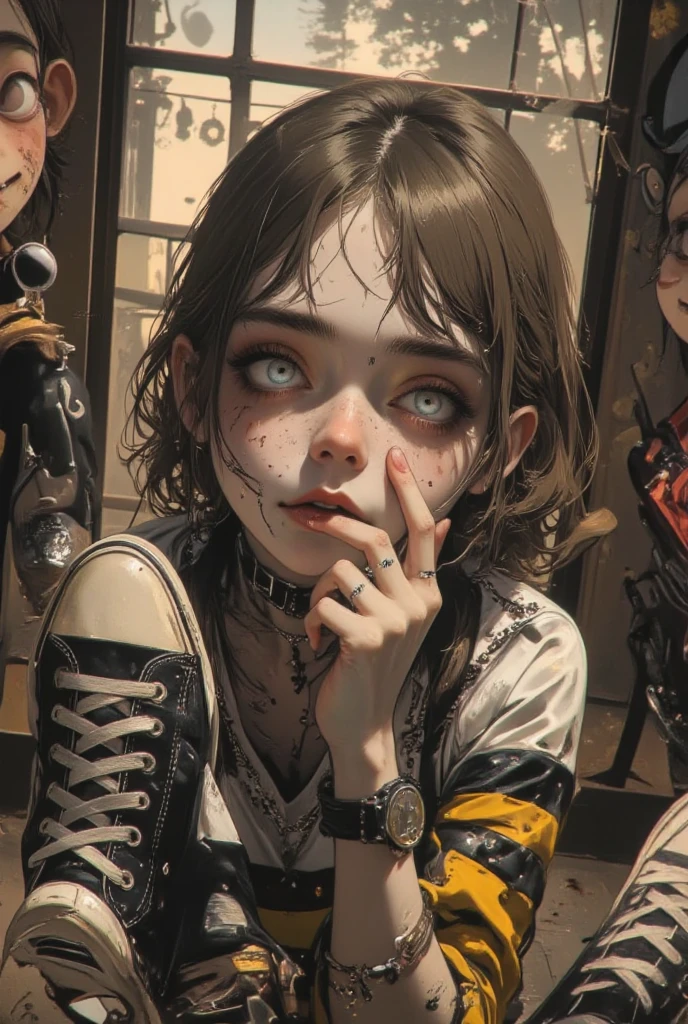 beautiful emo girl, little thong, sexy pose, blowjob joi, showing the perfect ass, blowjob gesture, realistic style, highly detailed, hyper realistic, 8k, insanely detailed, intricate details, photorealistic, chiaroscuro lighting, dramatic shadows, cinematic composition, sexy atmosphere