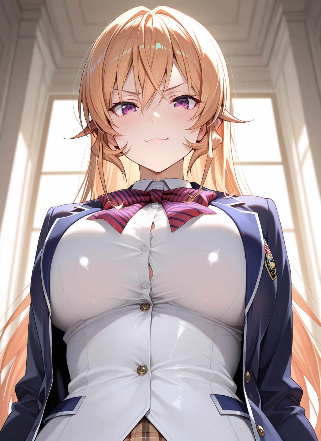 masterpiece, absurdres, best quality, ultra detailed, high Resolution, detailed illustration, bright colour, (extremely beautiful detailed face and eyes, Delicate beautiful face, 1 girl, cute face:1.3), (magenta eyes:1.1), sparkling eyes, big eyes, medium breasts, (perky breasts:1.1), (pointy breasts:1.1), medium hips, glamorous body, white skin, BREAK, long bob cut, (blonde hair:0.8), messy hair, detailed hair, shiny hair, BREAK (undressed, school uniform:1.5), (SEX, vagina, rape:1.3), perfect lighting, (embarrassed:1.5), (ecstasy, vulgarity:1.5), (trembling:0.8),