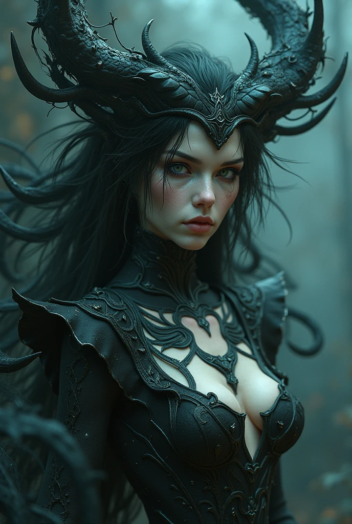 Dark goddess png ai image 