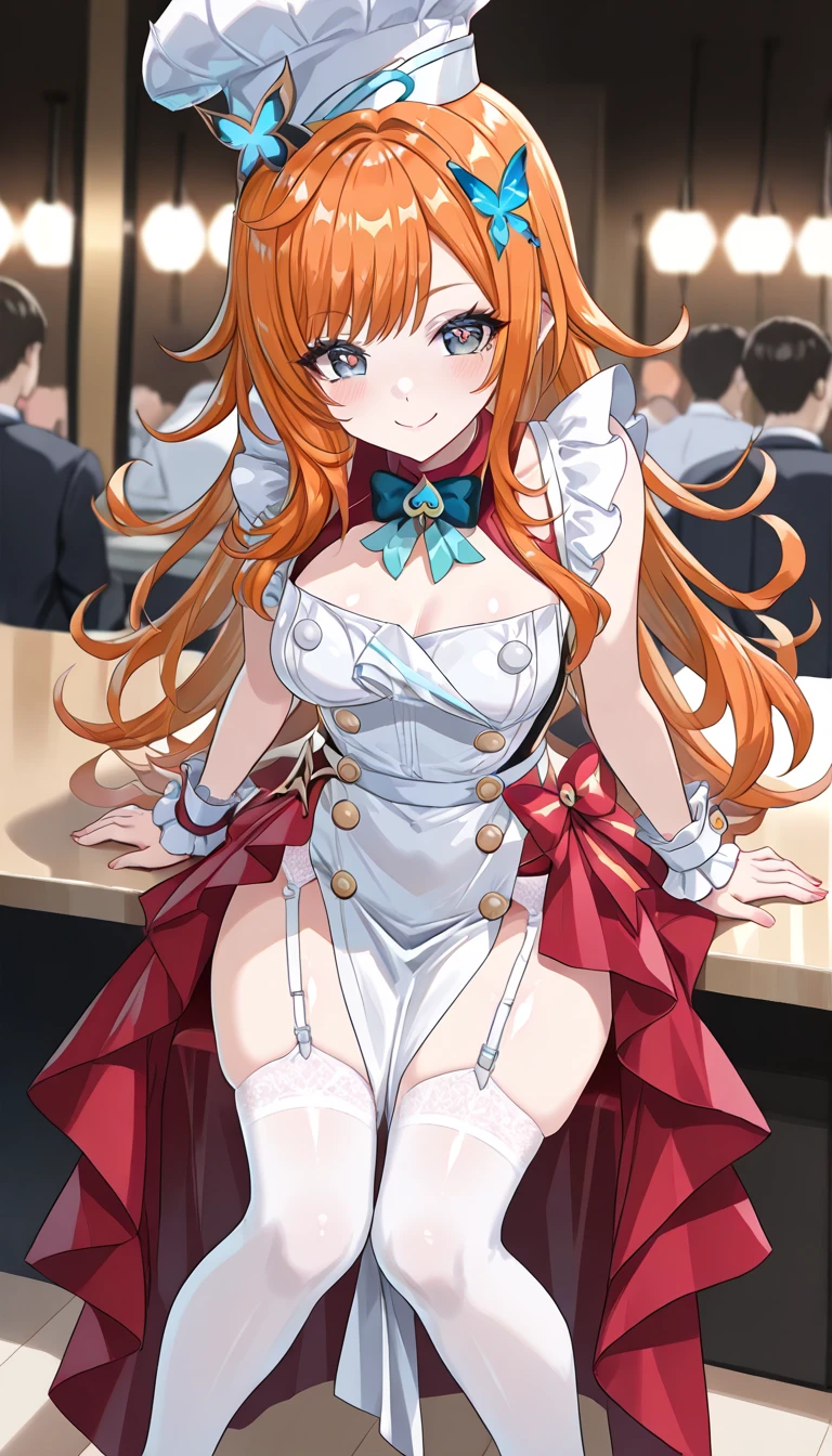 masutepiece、Best Quality、hight resolution、tre anatomically correct、((stage))、microphone、((live))、dance、white dres、Black ribbon at chest、a miniskirt、(Vibrant colors:1.2)、(masterpiece:2.0)、onepiece、Uta、blanche、left red hair、right gray hair、Not wearing pants、divine spirit、Flushed cheeks、a smile、Beautiful girl in every detail、Body shining with sweat、Wet、Seductive thighs、y pose、Hair above one eye、(frombelow:1.5)、Pusmale genitals、Intravagxpansion、You can see inside the skirt、((Female genital exposure))、Lit up、(pointy tits:1.6)
