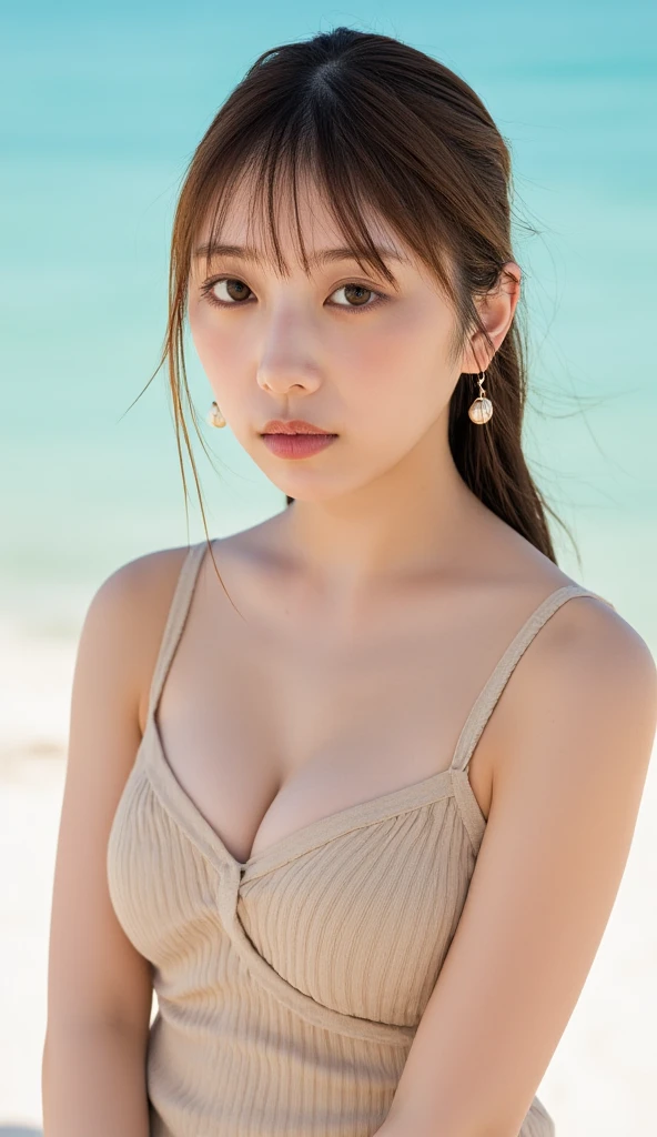 (8K、RAW Photos、Highest quality、masterpiece:1.2)、(Realistic、Realistic:1.37)、Super detailed、Ultra-high resolution、(((Big breasts that are about to spill out)))、(((Beautiful and well-proportioned face、Attention to detail