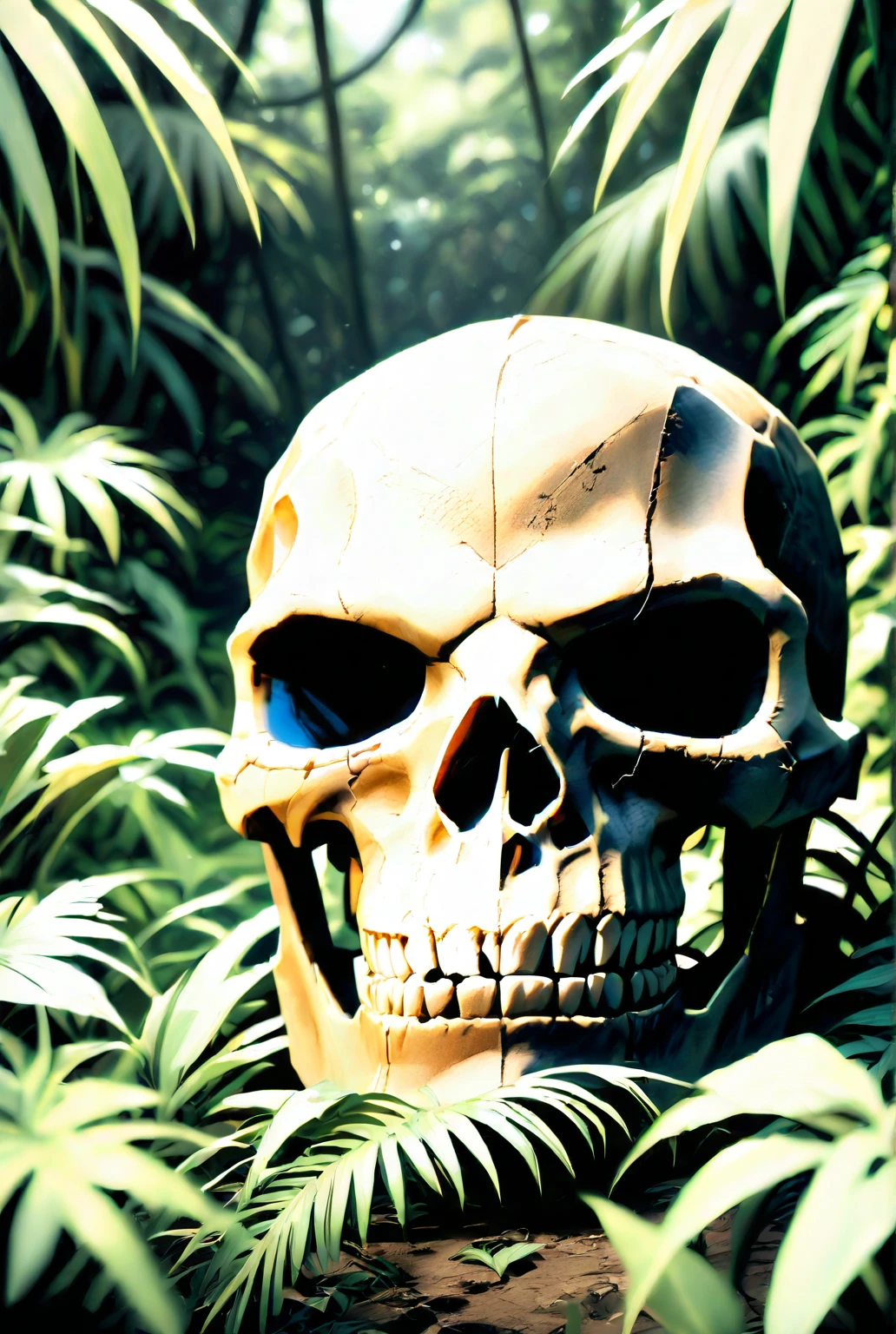 <lora:TikiAI:1>, tikiai skull