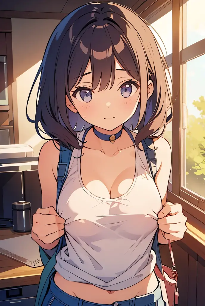 Loli,Tank top,nipple,tits