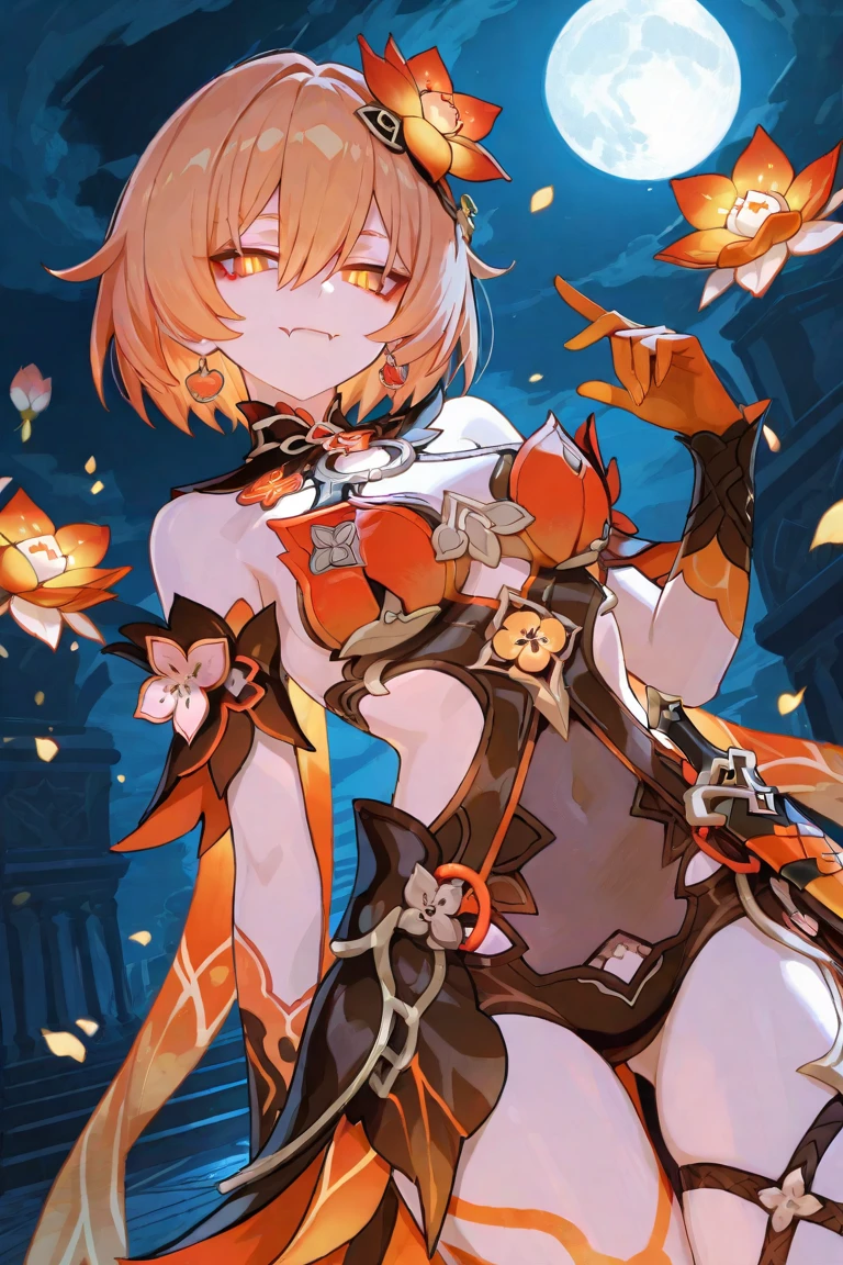 close up,masterpiece,1girl,solo, <lora:InoriV1:0.7>,depth of field, yuzuriha inori, sitting, closed mouth, ruins,cross,night,full moon, full body:1.3,depth of field, sit_on_throne, light smile,