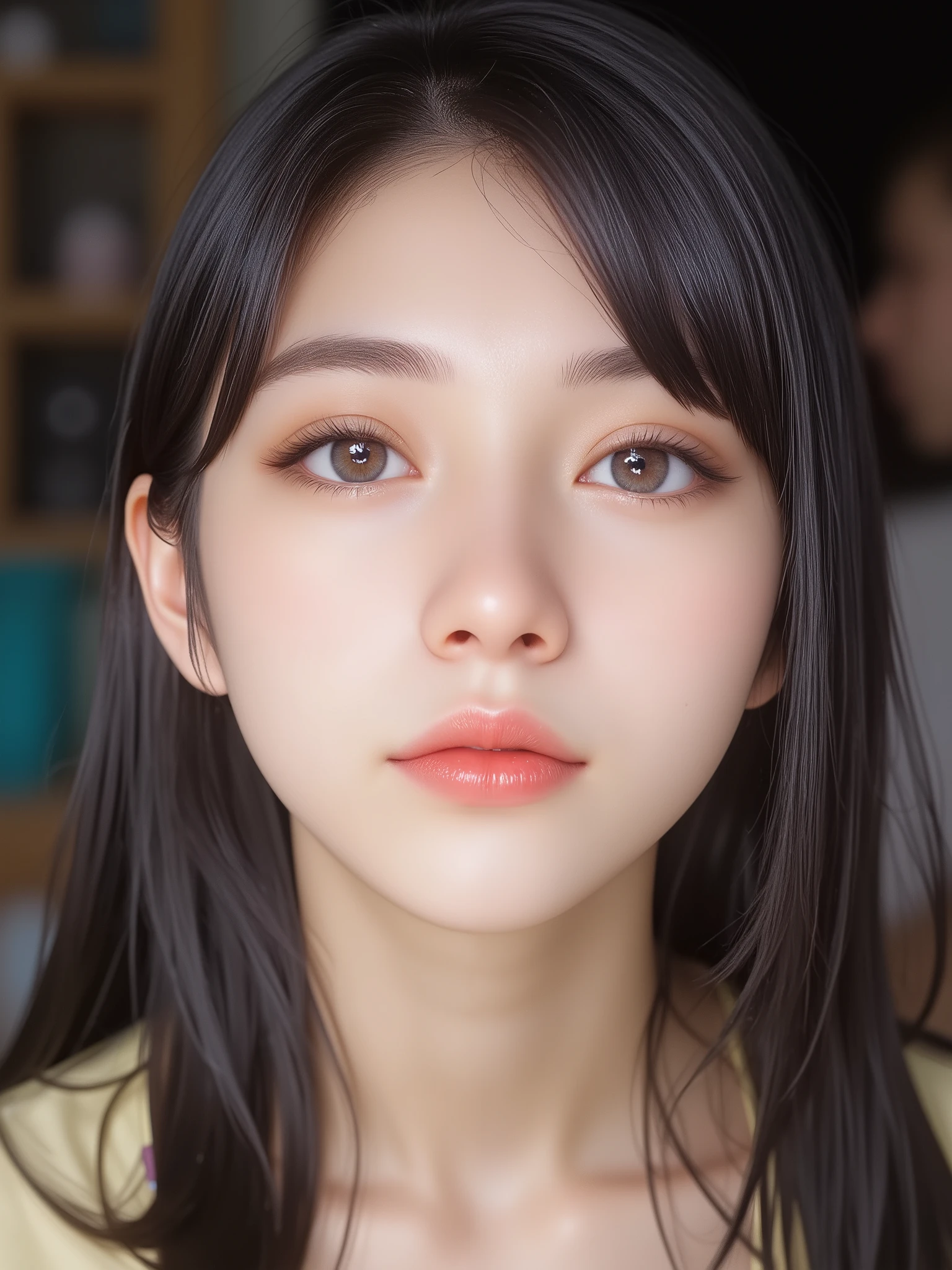 Highly detailed portraits with expressive eyes and a perfect face,Enhanced with cinematic lighting and realistic shadows,post-processing with volumetric light and flare in 4K resolution,Represents。Focuses on fine eye details and pale silver white tones。