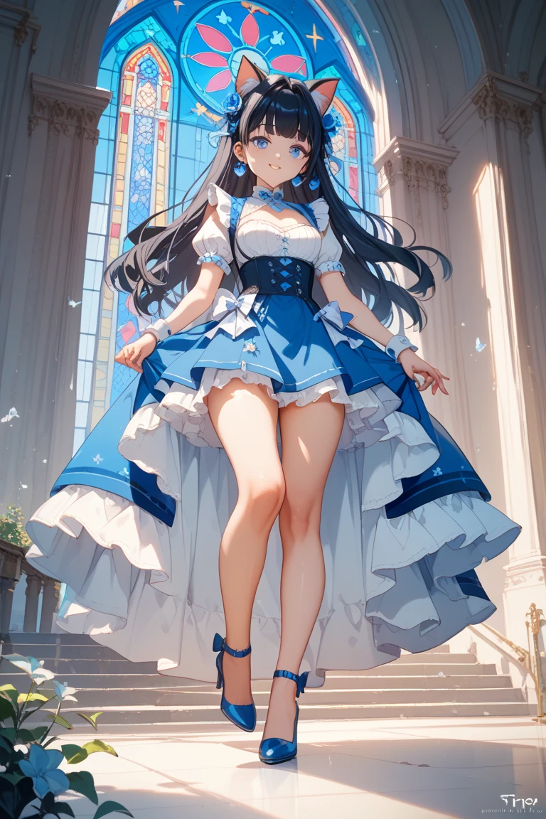 (masterpiece:1.5), (((top quality, best quality, high quality))), ((intricately detailed, ultra-detailed, insanely detailed)), highres, 32K, extremely detailed unity CG 8K wallpaper, (beautiful and aesthetic:1.2),, (depth of field:1.3), (immaculate:1.3), (delicate detailed depiction:1.4), (photorealistic:1.4), (surrealism:1.3),
(((brilliant full lighting, luscious vibrant colors))), (ambient volumetric backlighting:1.5), (illustration of an immensely beautiful woman:1.3),
(full body:1.4), (full length portrait:1.3), (perfectly centered:1.4), (natural willowy posture:1.5), (((belly pose))),
(1milf:1.5), (solo:1.4), (bride:1.4),
beautiful gorgeous face, [(detailed face:1.2):0.2], bright eyes, pureerosface_v1, ulzzang-6500-v1.1, (closed mouth:1.5), (red lips:1.4), (full lips:1.4), (seductive smile:1.5),
attractive flawless body, (((pronounced feminine curves))), bright glistening skin, realistic skin, skin pores, (voluptuous:1.5), (((toned belly, navel, groin:1.3))), narrow waist, 
(gems-adorned bridal attire:1.5), (explicit wedding dress:1.5), (ornate glittering layered dress:1.5), ((ribbons, frills):1.5), (((bridal veil, bridal gauntlets, bridal garter straps))), (fringed tassels:1.3), (detached flowing sleeves:1.4), (((pearl necklace))),  (stiletto heels:1.5), (fabrication glitters:1.5), (luxury intricate clothing jewelries:1.5), (jeweled embroideries:1.4), (clothing sparkles:1.4), (sparkling particles:1.3), (((sagging front seam, sagging hind seam))), (((earrings, armlets, hairclip, laurel crown))), 
(walking down the aisle leading through a rose garden:1.5), (freshly-mown lawn:1.5), (well-groomed rose bushes:1.5), (surreal delicate background:1.5), (intricate complex scene:1.5), (magnificent landscape:1.5), (breathtaking astounding scene:1.5), (magical fantasy:1.5), <lora:detail_slider_v4:1.8>, <lora:naughty_to_nice_v2.5:2>