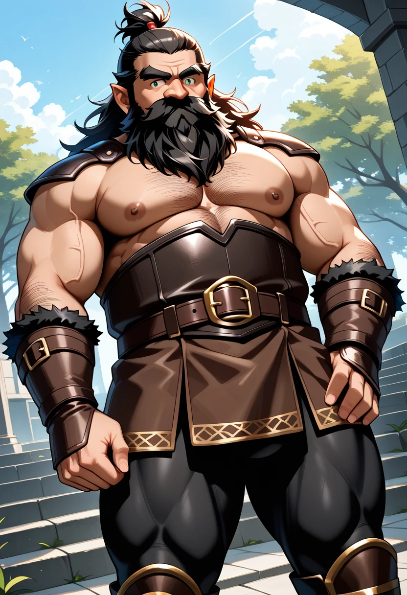 (masterpiece),(highres),(intricate details:1.4),extremely detailed,(illustration:1.2),8k,photorealistic,exquisite,(daddy:1.5),aged,(elder male lion:1.7),muscular,(Viking warrior:1.5),(brave and powerful:1.5),manhood,warrior,long hair,long beard,(numerous scars),(bulging crotch:1.8),(homosexual:1.5),(naked body:1.6)