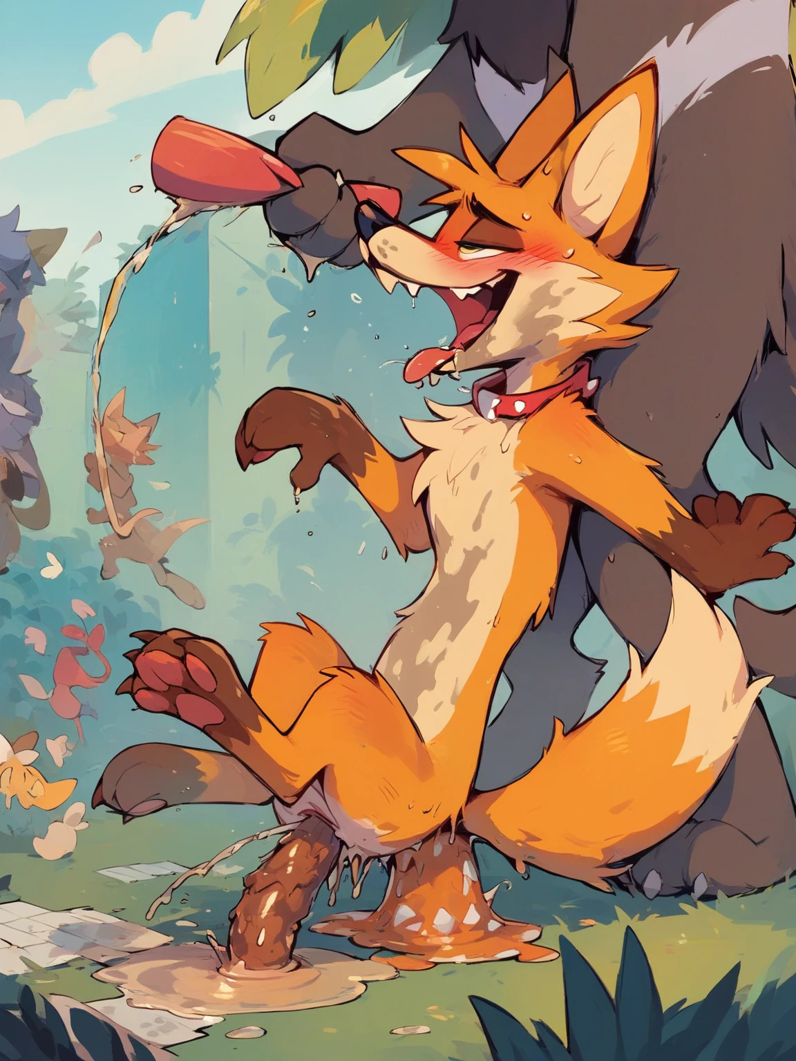 feral, Wolf male, ((((huge balls, huge canine penis, huge knot, hyper canine penis, hyper balls, precum spurt, excessive precum, precum, hyper knot, extremely long canine penis, long canine penis, very long canine penis)))), anus, raised tail, paws,, best quality, shaded, extreme detail, highly detailed, ultradetailed, intricate, realistic, detailed background, hi res, realistic, photography \(artwork\), (by kenket), by ross tran, by michael & inessa garmash, by pino daeni, by isvoc, by kiguri, by alena aenami, by ruan jia, (by zenthetiger, by wolfy-nail), by Enki Bilal, by drmax, photorealism, huge erection, [tsukune minaga]