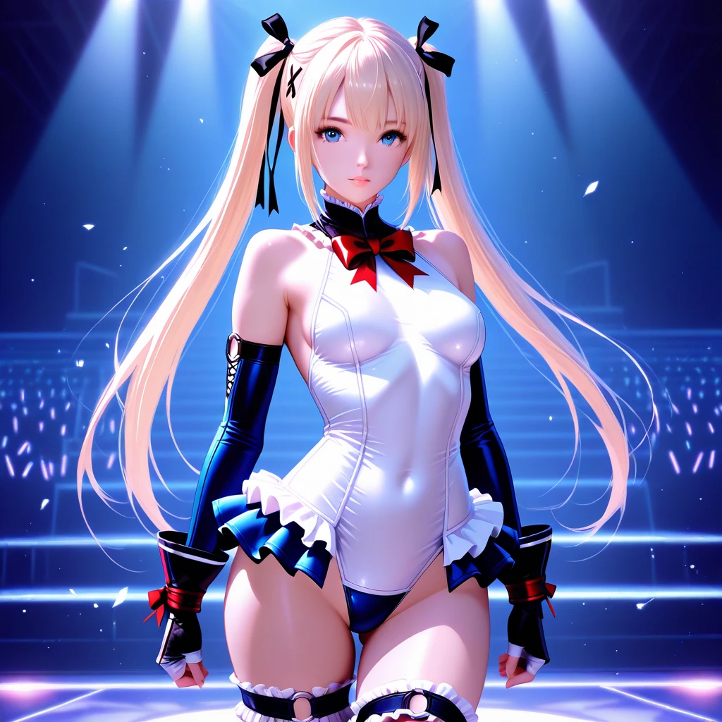(Photorealistic:1.8, highest quality:1.8,8K masterpiece:1.8,High resolution,Mastepiece:1.8,RAW Photos,Cinematic lighting),No split screen、Brilliant lights、dance hall、(Dancing Bunny Girl)、Zooming in on parts、Back view、Angle from below、 (Real skin texture:1.3)、(Shortcuts、Blonde Hair)、Woman's Costume(choker、Bunny Girl Suit、Knee-high fishnet socks、Rabbit's Tail)、Crotch close-up、((Perfect female body))、 Esbian all over、(Random Sexy Poses:1.3、thrust one's hips upward、Stick your hips out to the camera:2.3)、cameltoe、(Beautiful expression、Beautiful Face、Beautiful Eyes、A rich expression、smile)、 (Immersive atmosphere、Chiaroscuro:1.5、Bright light:1.2、Bright lighting)、Realistic:1.3、Long Shot、The woman is naked、woman is nude、Adult video shoot