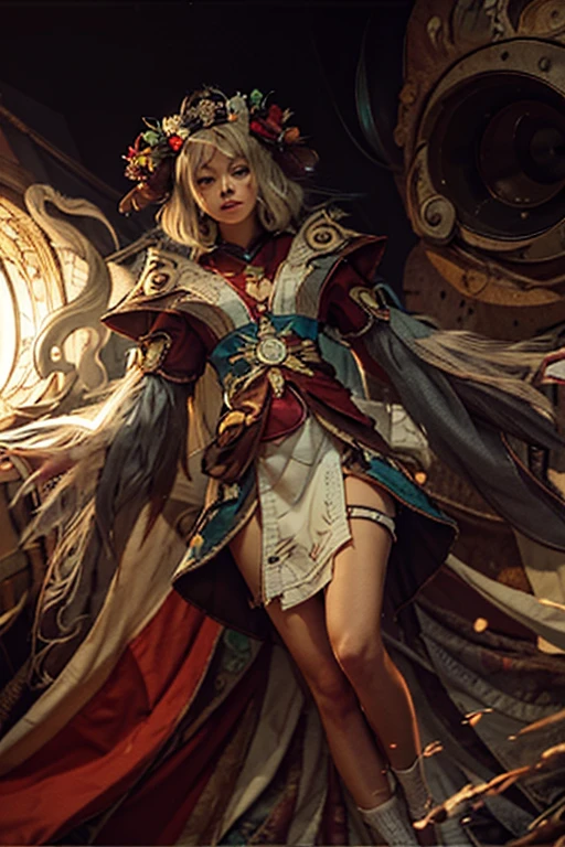 (1girl:1.3),solo,__body-parts__,
official art, unity 8k wallpaper, ultra detailed, beautiful and aesthetic, beautiful, masterpiece, best quality,Fantastical Atmosphere, Calming Palette, Tranquil Mood, Soft Shading,
Miko priestess, charm spell, talisman familiar, shrine maiden duties,