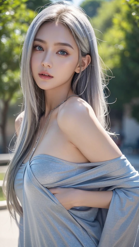 mix4、(8K、Raw photography、top-quality、​masterpiece:1.2)、(NSFW:1.4),(realisitic、Photorealsitic:1.5)、1girl in、A young woman with a delicate and slender face, gentle brown eyes, semi long hair,she seems thoughtful and introverted, her appearance is elegant and sophisticated, Best Quality,  Incredibly ridiculous, a beauty girl, Cute, depth of fields, High resolution, Ultra Detail, Highly detailed, Highly detailed 、 Sharp pupils, Realistic Women、Cinematic lighting、beautiful white hair color、