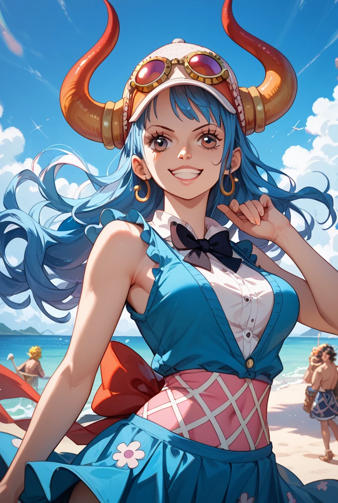 masterpiece, 8k, girl, Small breasts, s old, One Girl, Sprinting across the ocean with magical powers, With open arms, one piece, No underwear, Not wearing a bra or panties, smile, Light of the sun, blue sky, Spectacular, Dynamic Angles