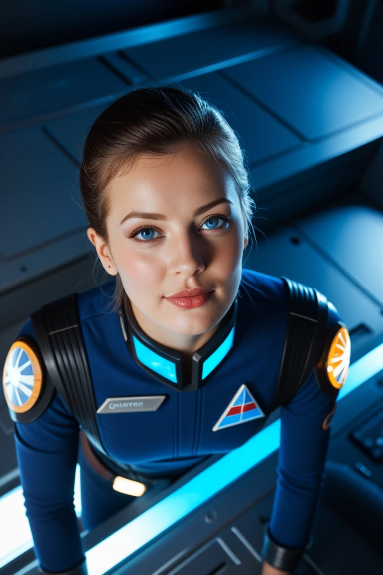<lora:40bigface3 SDXL-000006:0.2>
Best quality,masterpiece,ultra high res,(photorealistic:1.4),
1girl,solo,fasion, spacecraft, collar,shoulder_pads,belt,full body, symmetry, nice face,nice eyes, perfect light,