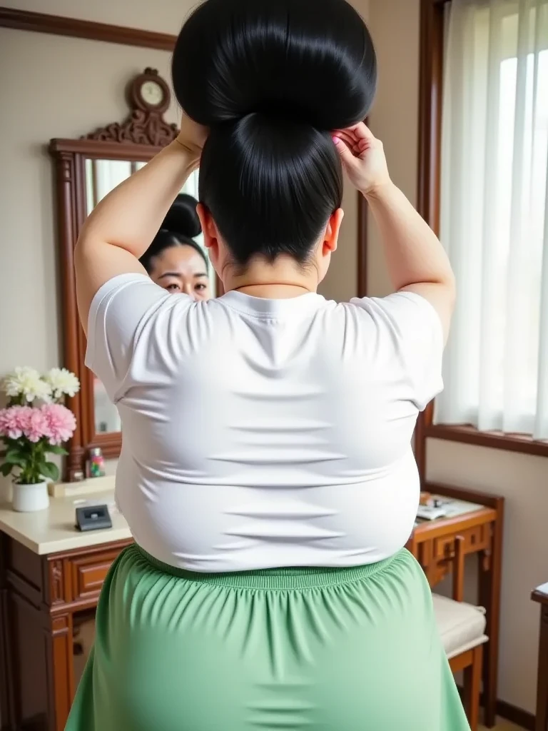 Thin and fat woman