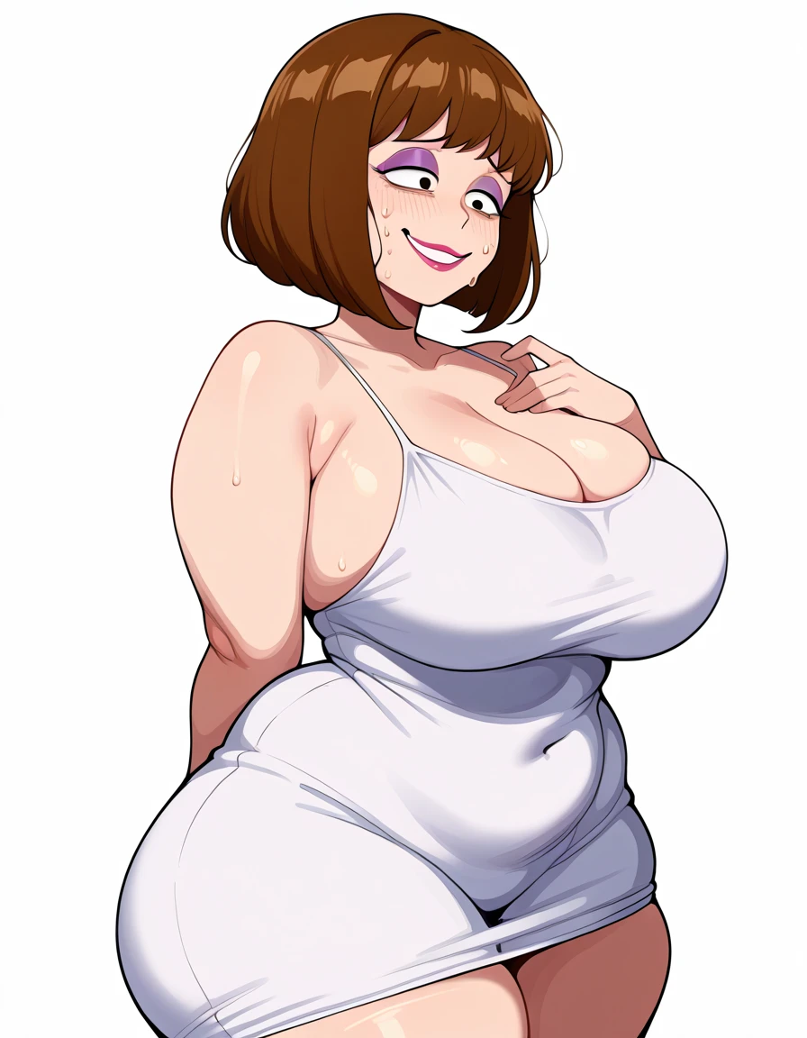 Misae Nohara, (Mature Woman:1.5), (absurderes, 8K, 4K, masutepiece, hyper extreme detailed:1.2), Best Quality, Perfect Anatomy, Perfect face, (Huge breasts:1.7), (Inside the church:1.2), (alone:1.5), blush, (Brown eyes:1.2), Exposed shoulders, Torn clothes, Are pregnant, Big chest with firmness, A kind smile, peace of mind, relief, (maternal:1.3), (sheer and sheer wedding dress:1.3), Standing staring at the viewer, blush, Embarrassing, Showing his belly, Thick thighs