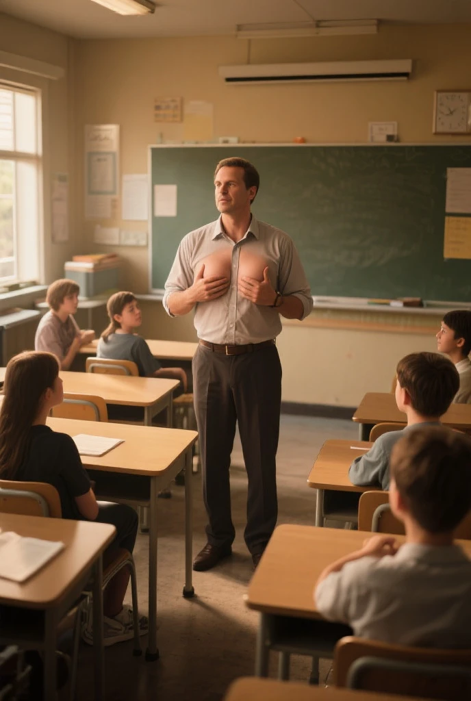 Young pregnant boy mpreg school environment With his teacher father of the baby