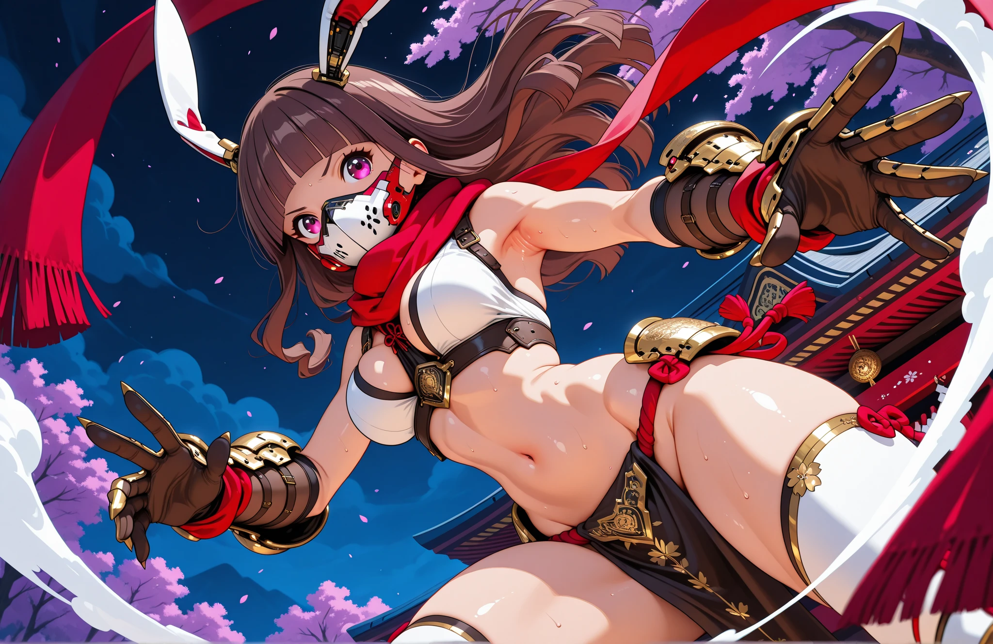 1girl, solo, (masterpiece, greatest artwork of all time, best 4k konachan wallpaper) (kokonoems, kokonoe mercury, kokonoe (blazblue)), (animal ears, cat ears, tail, tails, cat tail, multiple tails, multiple cat tails), pince-nez, navel, (belt, black belt, black belt with a cat bell in the middle), (shorts, capri shorts, low rise shorts, low rise capri shorts, red shorts, red capri shorts, red low rise shorts, red low rise capri shorts), thong, black thong ((petite, small breasts, small boobs, loli), (child rearing hips, child-rearing hips, big hips, wide hips, wide-hipped, thicc thighs, thick thighs), small breasts with big hips, small breasts with thicc thighs, thicc thighs with wide hips), (glasses, half round glasses) (hair, pink hair, long hair, long pink hair), knees together feet apart, looking at viewer