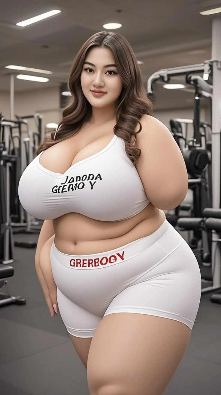 (ultra high definition), (ultra high definition), (full sharpness), (maximum quality), (Cinematic), (8k), ((Spain girl)), ((chubby)), ((very tall)), ((extremely beautiful)), (alone), ((full body)), (ultra detailed face), (ultra detailed eyes), (ultra realist eyes), (perfect body), (delicate hands), (very detailed hands), (studio lighting), ((front view)), (big smile), (soft skin), (very small breasts), ((ultra wide hips)), ((giant hips)), ((very wide pubis)), ((ultra thick thighs)), (very big ass), (natural skin), (unique), (totally realistic), (so sweet), ((always the same face)), ((repeat always the same face)), ((always the same body)), ((always the same proportions)), ((looking at the camera)), ((wearing bikini)), ((wearing legging and t-shirt)), ((in a post-apocalyptic world))
