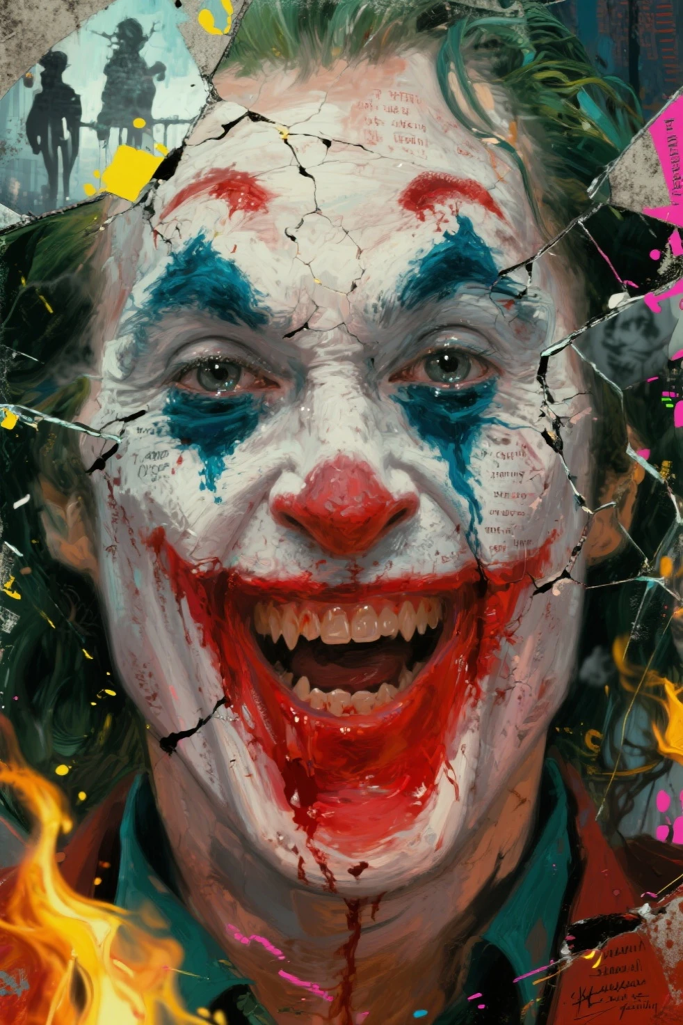 Highly detailed, High Quality, Masterpiece, beautiful, solo, 1boy, ExtraFacesRanni, <lora:ExtraFacesRanni:1>, upper body, The Joker, <lora:Char_Sigmas_Joker:0.7>, crying, crying with eyes open,