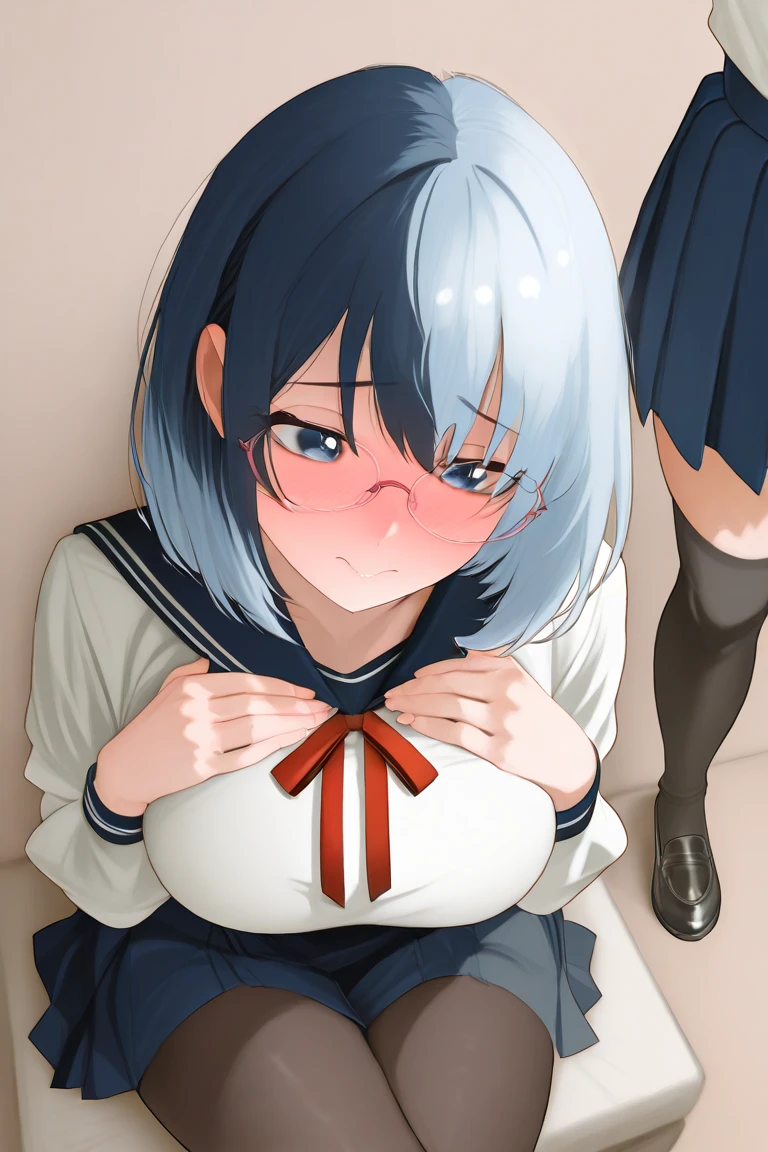 18-year-old,shiny navy hair,short hair,Parted bangs,Yellow Eyes,Large Breasts,Small waist,Big Ass, , See-through sailor suit,Navy blue mini skirt,Black underwear, ,Split,,Delighted,Feels good,pleasure,レイプでpleasureを得る,Fantasy rape, Penetration Sex,Creampie Sex,Covered in semen, covered in semen,Massive ,Milky White,Climax,連続Climax,Shake your body,hazy consciousness,Pant voice,Whoops,Sex that gets messed up,Lift your hips,