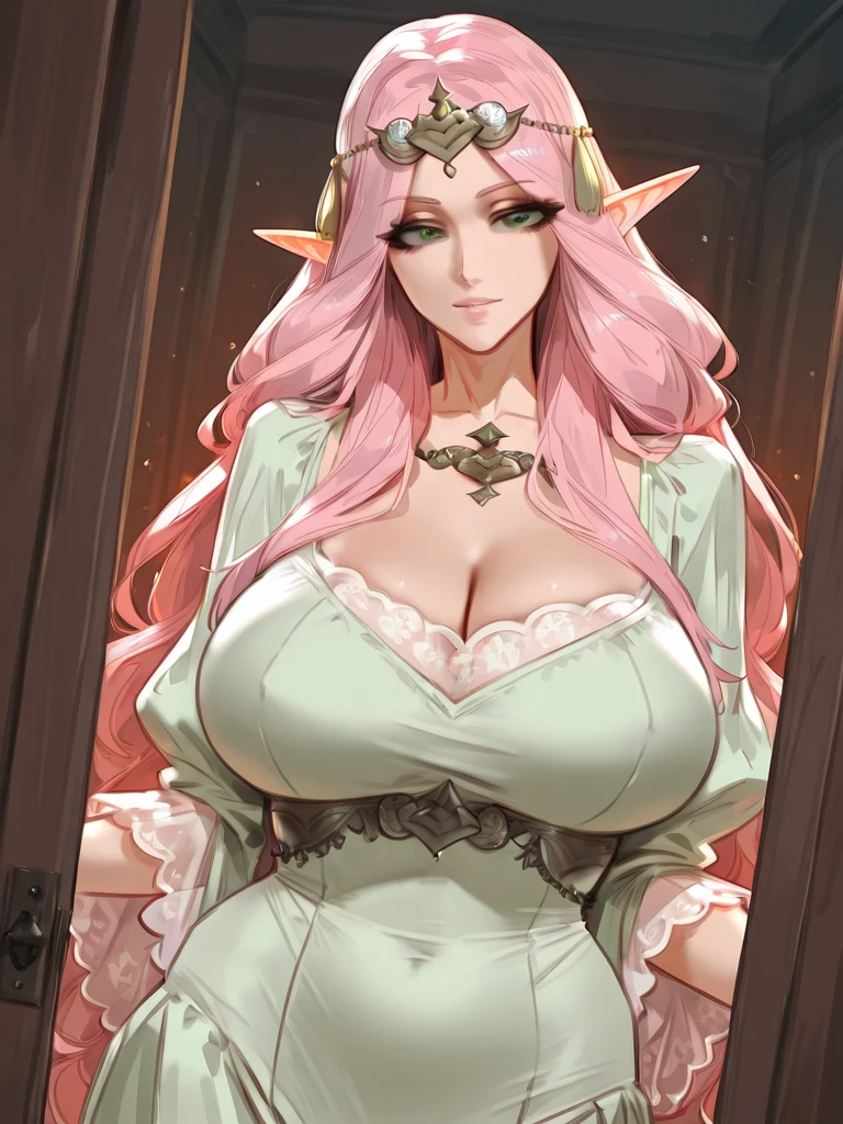 Ambiguous scene,Woman kneeling in front of tall man, Luxurious palace, Volumetric Lighting. Very detailed.),big man cock,big penis, pink penis, vane penis, , full body, elf, detailed eyes, detailed hands, detailed face,full body,hearts on her breasts