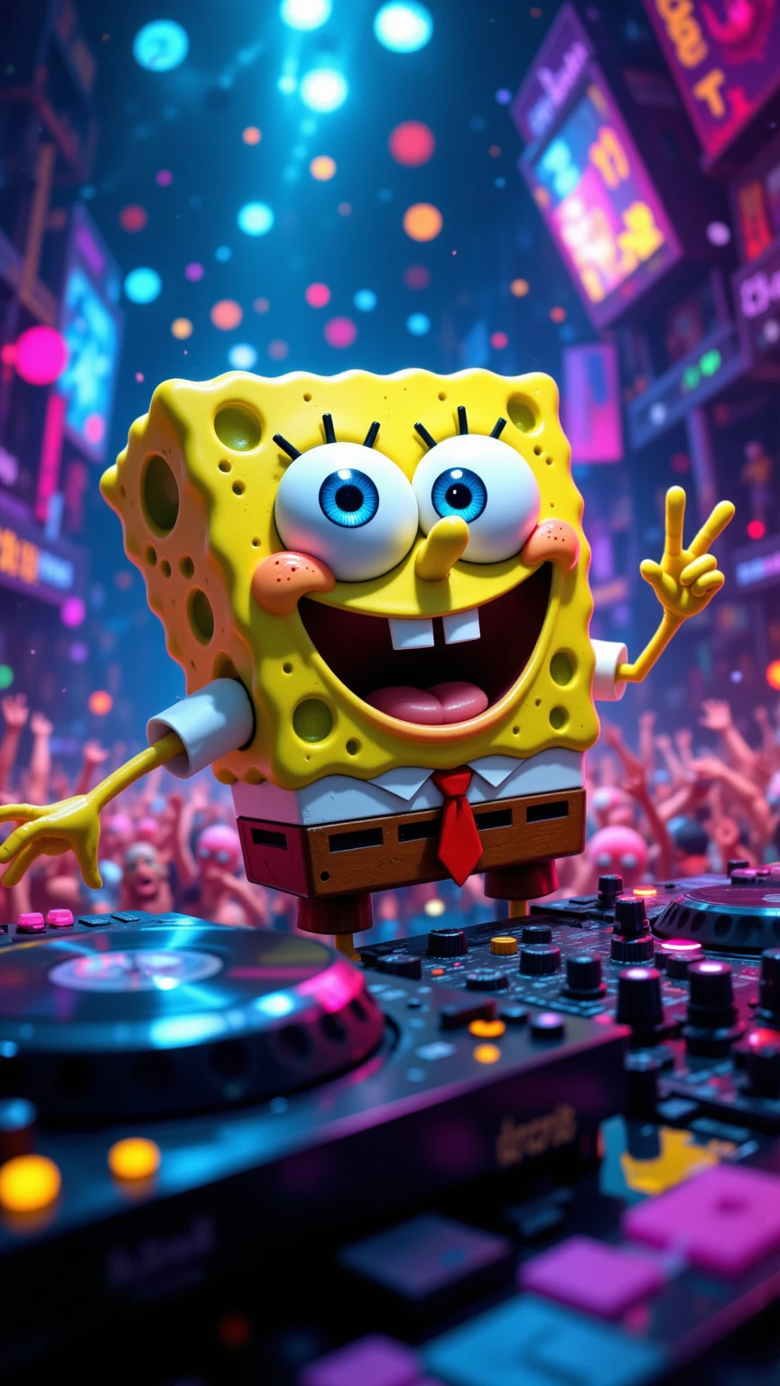 Spongebob Squarepants in a strip club