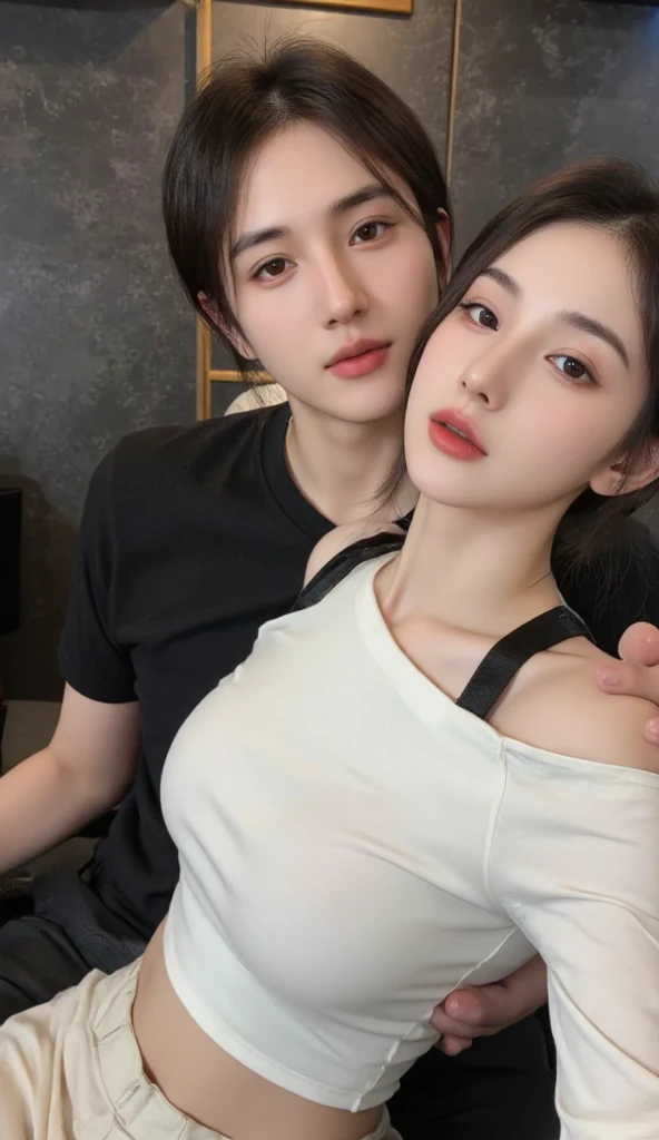 Male and female couples in their 20s、1 male, woman1 name、Please come dressed lightly for both men and women、Glossy atmosphere、saliva spills、(((woman wearing white tennis wear))),detailed panties showing,(medium long brown hair)、sweet sigh、male person with business suits,(black short hair)tightly close your eye、With background(room、sofa)、the night deepens、dark、anatomically accurate limbs、the girl is a little thin、I can see my underwear,girl sitting on the man,sex,vaginal sex,detailed race panties,spreading her legs ,(((man grabbing her body)))