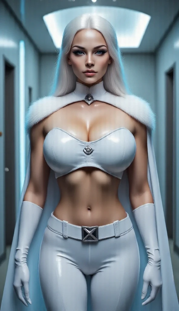 photo of storm, 1 girl, solo, photorealistic, masterpiece, 
((dark tanned skin)), pale blue eyes, sexy lips, light grey hair, 
black robes, goddess costume, 
big attractive feminine body, sexy muscle, round boobs, cleavage, thick thigs,big butt,
4k, HDR, Realistic photo, realistic texture.
