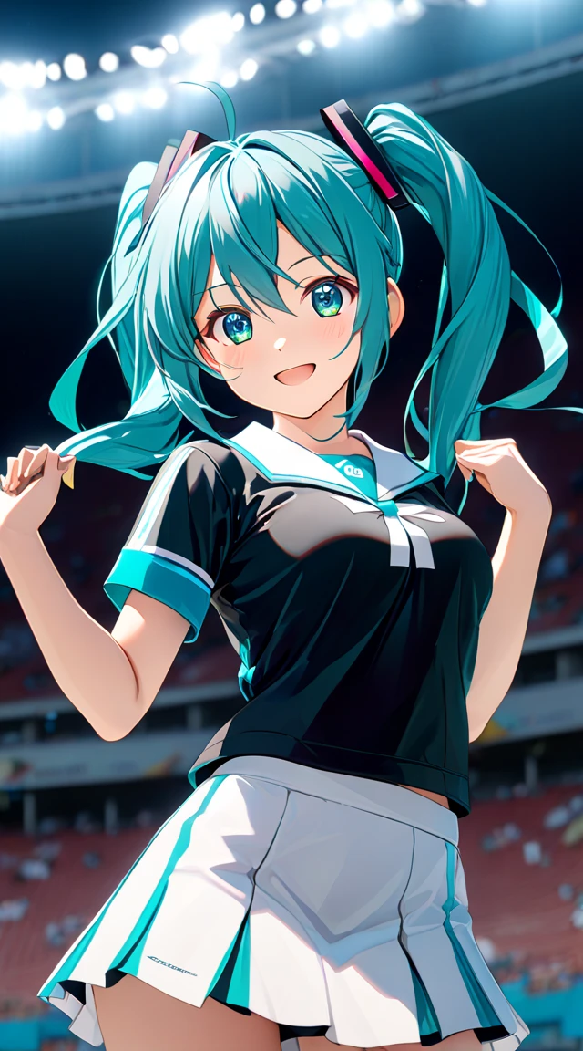 miku hatsune,Jump Serve,Beautiful breasts,Gymnasium,Warping the body,volley