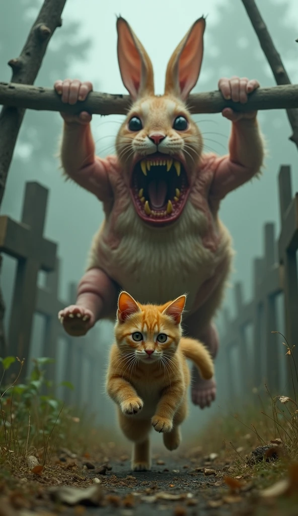 A cat furry with a kid on his tongue 