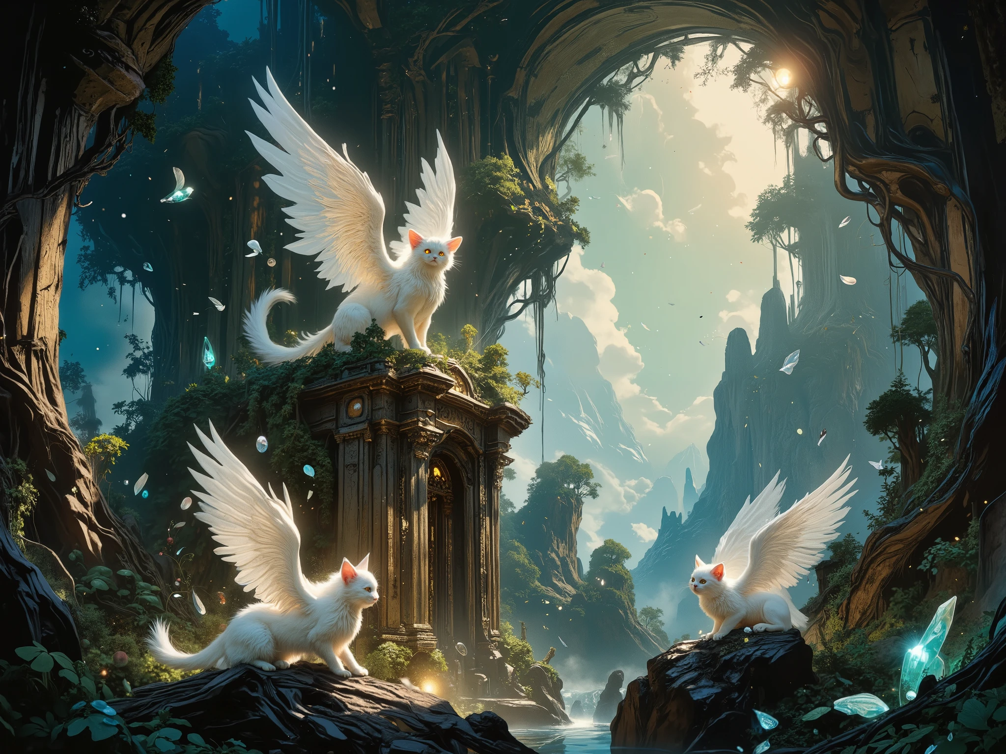 the secret lair of fluffy winged cats