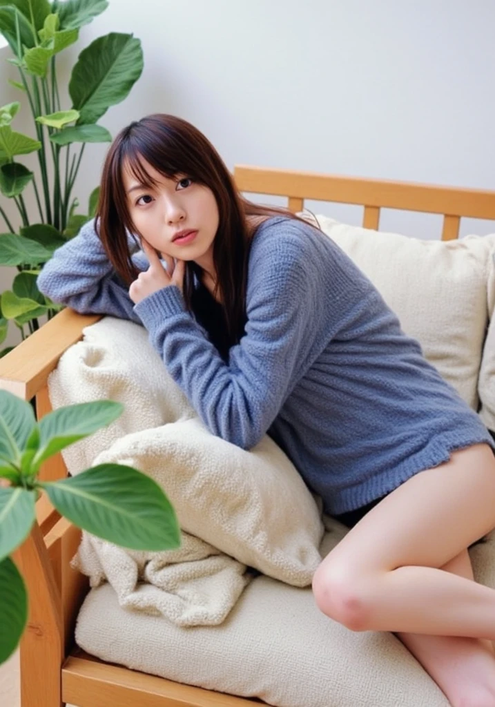 An araffe woman in pink lingerie laying on a couch with her legs crossed, young gravure idol, realistic sensual gravure idol, young sensual gravure idol, aoshima chiho, realistic young gravure idol, checking her cell phone, mamimi samejima, japanese model, young pretty gravure idol, kotegawa yui.
Masterpiece, ultra detailed, realistic, photo realistic, high detail RAW color photo, professional photograph, extremely detailed, finely detail, lens flare, Dynamic lighting, 8K, RAW Photo, Best High Quality, Masterpiece: 1.2, Ultra HD: 1, High Detail RAW Color Photo, Pro Photo, Realistic, Photo Realistic: 1.5, Live Photo, Super detailed, Masterpiece, Real Skin, Realistic Skin, Realistic HD Eyes, Highly detailed Eyes, Perfect Eyes, Perfect face, Perfect fingers, extremely detailed face, extremely detailed eyes, extremely detailed skin, perfect anatomy.