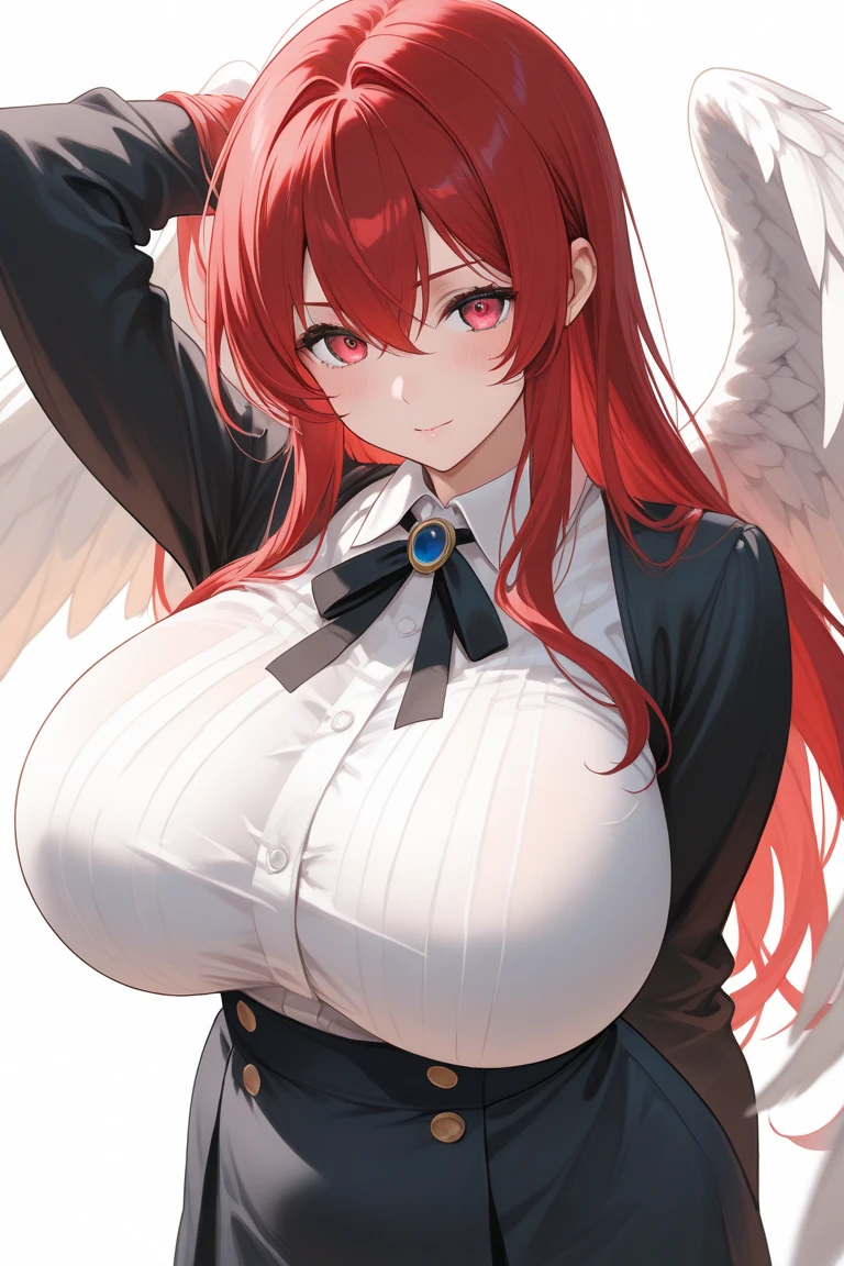 (Angel Girl:1.2), (1 person:1.2),(10 year old girl)、Young girl、Big Breasts、 Hmph、Shaders、Highly detailed eyes、naked、Big Breasts、anus、Loose long hair,,、Side bust、Shiny cleavage、Redhead、Angel Wings、Silky Hair、Plain Colors Silk Gloves)、Very complex pupils、Highest quality、Bright colors、Bust 100、rests、Game portrait、Stir the composition、Composition looking up from below、Lift your with your hands、Poses that accentuate the chest、Cross your arms、Grinning expression、eyes half closed、Open your mouth、Stink Eye、Evil Face、A strong smile、Put your hands behind your back、Hide your hands、Wicked Smile、whole body、美新new、god々new