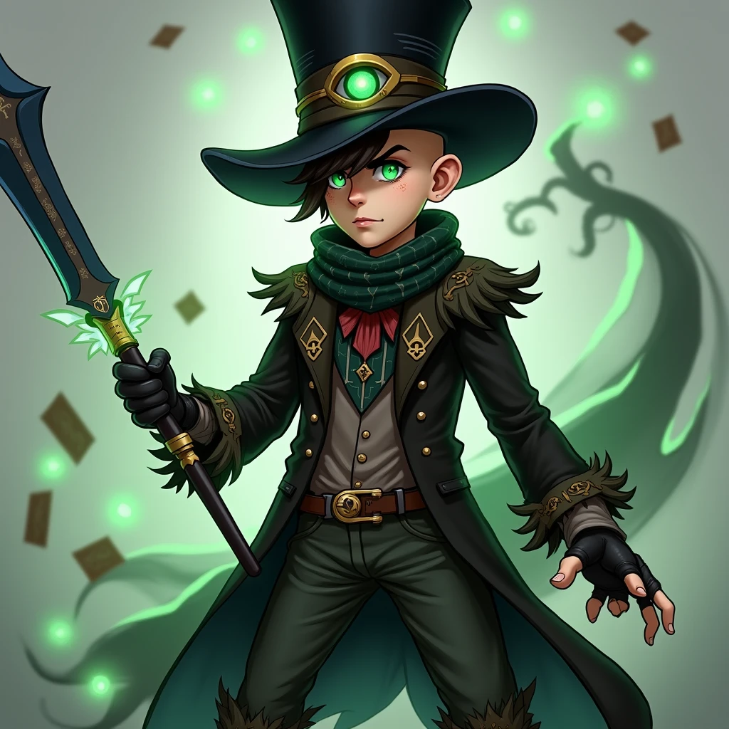 Young man with oriental face in leather hat, dragon, formal suit, short black hair, silver glasses, digital painting, 3D character design by Mark Clairedon and Pixar and Hayao Miyazaki and Akira Toriyama, the illustration is a high-definition illustration in 4K resolution with very detailed facial features and cartoon-style visuals.