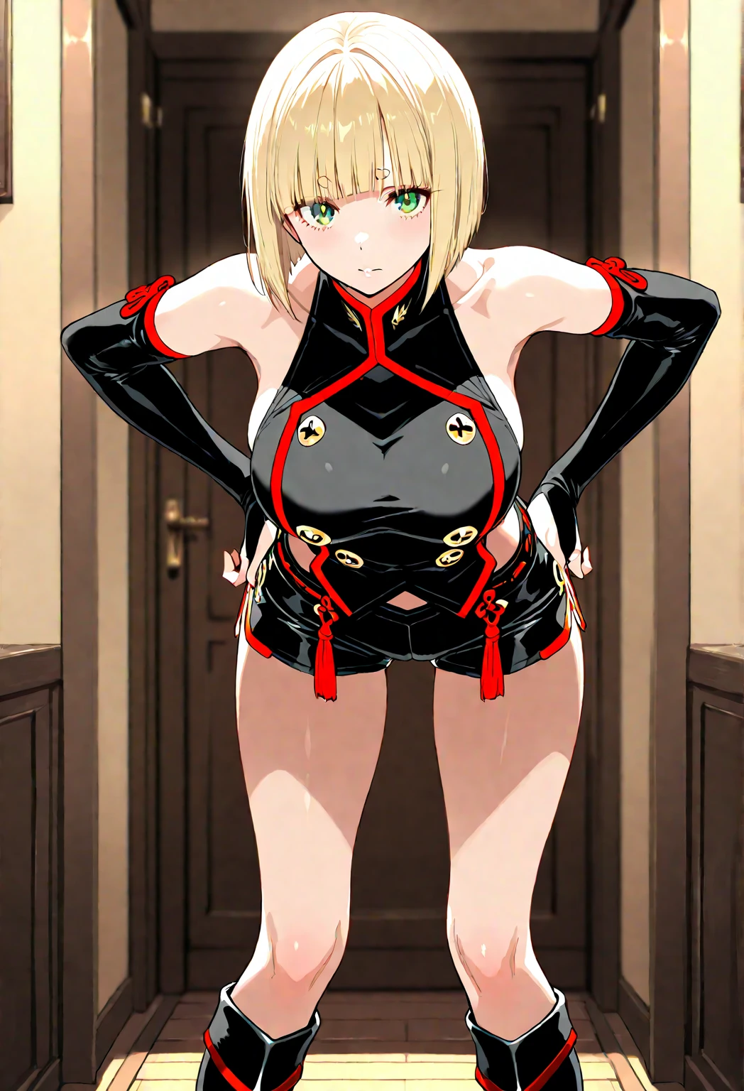 (masterpiece:1.2), Hyper Detail, Highest quality, (Complex_detailed:1.1), Beautiful details, 美しいhair, alone, One Girl,Run,One Girl,BROWN hair,Double Bang,Brown eyes,hair_ornament,Black Dress,Bare shoulders, gloves, Pelvic Curtain, boots,Back to viewers,Tentacle penis,tentacle gangbang,((from the front)),((From below)),No pants,(Cum in pussy,Love juice),sweating,vapor,((Spread your legs)),Focus on the legs,Pussy in full view,(detailedなマンコ,Open up)