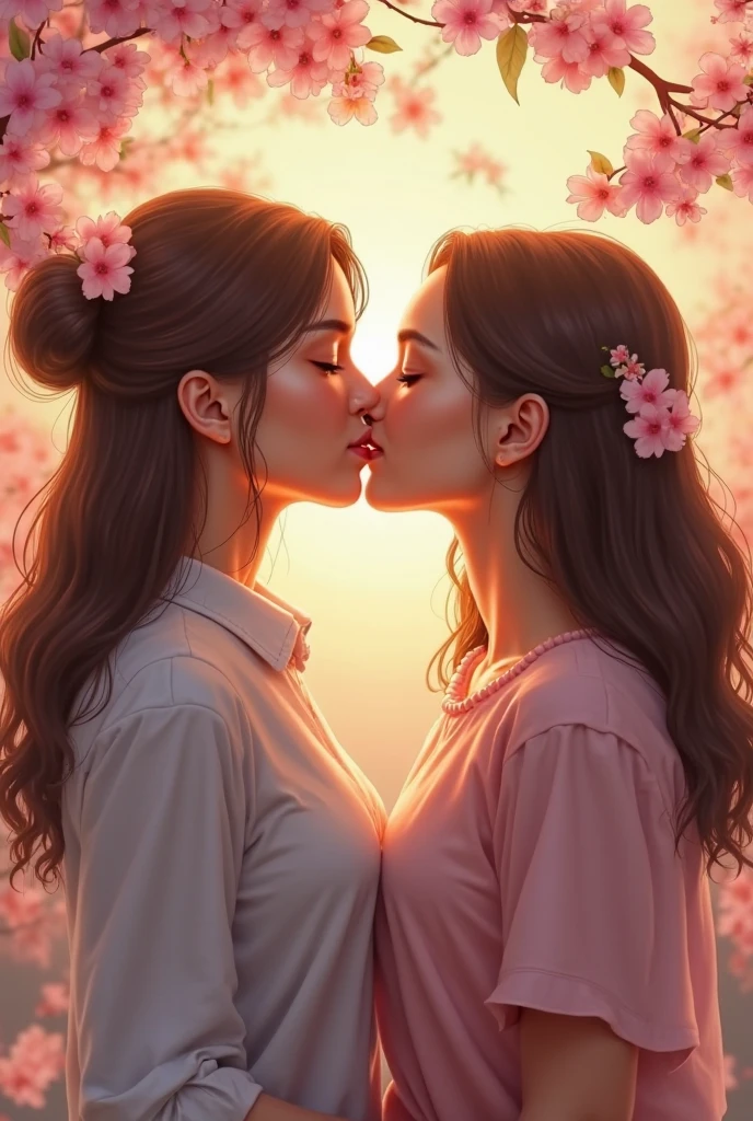 Girls kissing each other