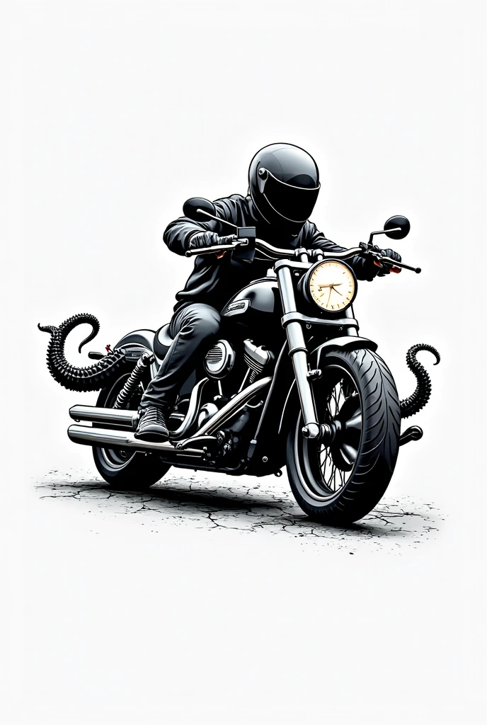 Black Ink Lineart, motorcycle Wheel, speed lines black and white