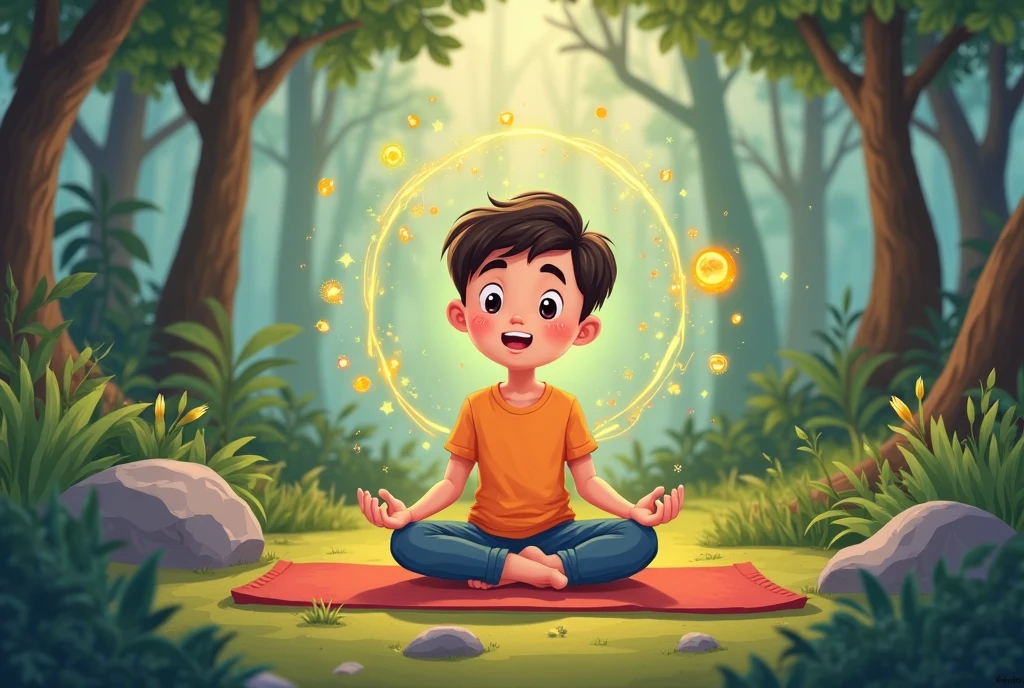 Boy finding peace