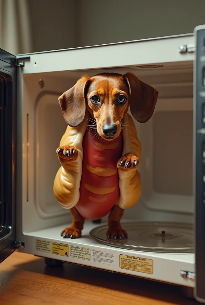 Caramel dog eating a
