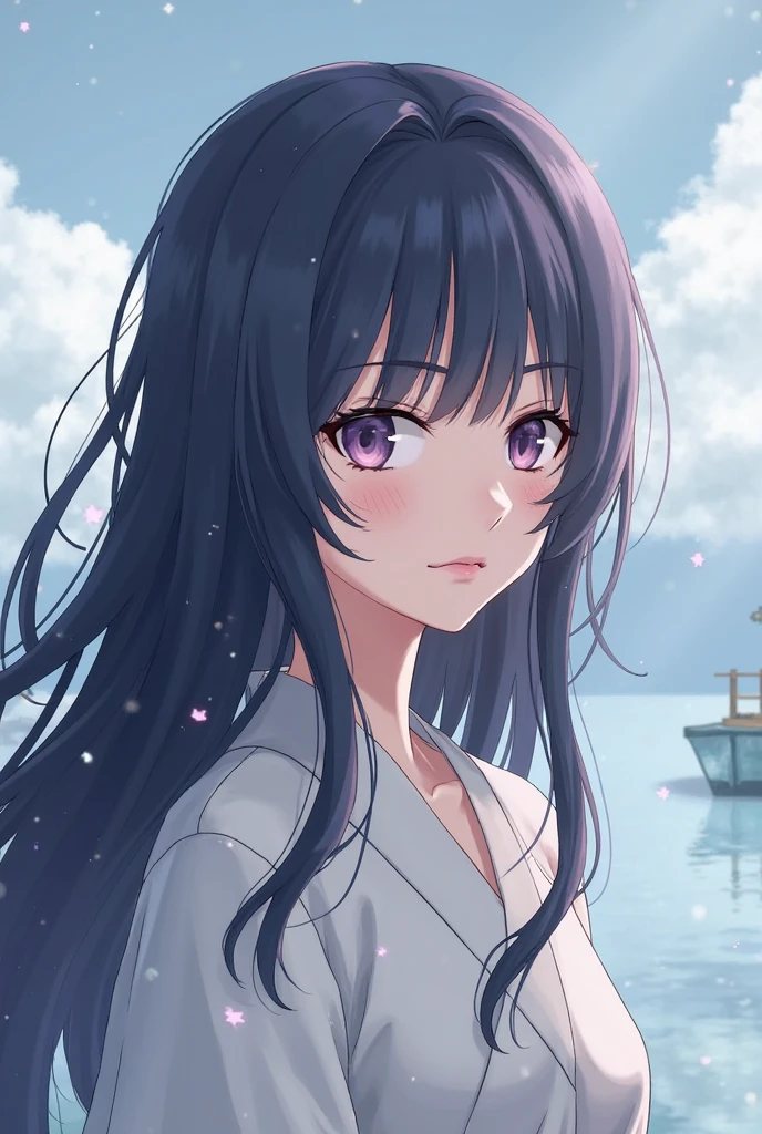 anime girl in pink wet clothes, Realistic Shadows, Detailed skin, Very small breasts, Black Hair, Hair Ribbon, Very detailed, 8kのVery detailedな顔, perfect face shape, Perfect Lips, Perfect Nose, Correct beautiful eyes, Audience, masterpiece, Highest quality, Single women, Very good, No pants, alone