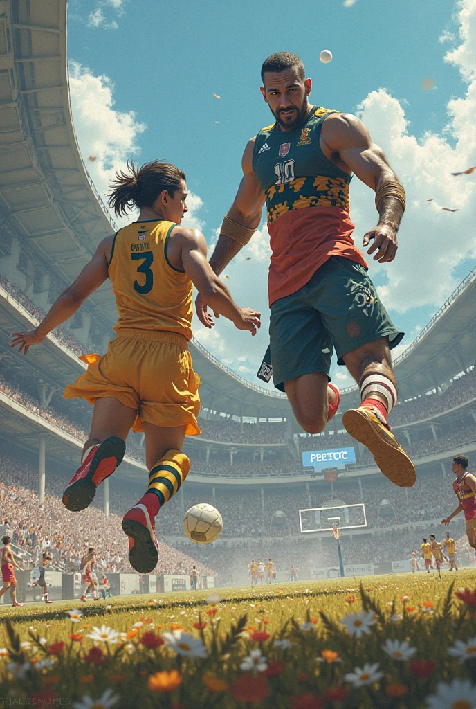 a middle-aged baseball team, outfielder diving to catch a ball that looks like it will be a home run, detailed muscular male body, intense facial expression, dramatic action pose, dynamic motion blur, vibrant sports stadium environment, dramatic lighting, cinematic composition, realistic textures, (best quality,4k,8k,highres,masterpiece:1.2),ultra-detailed,(realistic,photorealistic,photo-realistic:1.37),sports photography,dynamic action scene,dramatic lighting,cinematic composition