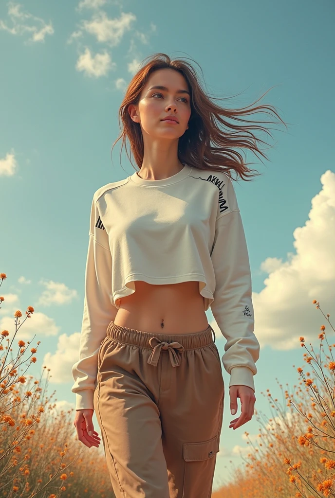 A young woman, dark orange straight lob and straight choppy ends, caramel brown eyes, (((a young woman with short dark orange princess hair 1.7)))(((very beautiful))), perfect faces, full body, she is in a forest during the day, warm palette, she is wearing a short white medieval tunic blouse set showing her belly and green shorts, brown eyes, , 8K, extremely detailed, (high quality, realistic, photorealistic: 1.37), ideal proportions and defined skin, meticulously crafted features, unapproachable beauty, perfection, artistic art, vivid realism, hyper-detailed sculpting, realistic shapes, truly awe-inspiring, impeccable craftsmanship, pure brilliance, ethereal beauty, delicate contours, striking poses, sublime beauty, subtle nuances, dynamic compositions, vibrant colors, perfect lighting, moving expressions, heavenly aura, majestic presence, dreamlike atmosphere, unmatched detailed octane rendering trend on artstation, artistic photography 8k, photorealistic concept art, cinematic volumetric natural soft light, chiaroscuro, award winning photography, fine art, oil on canvas, beautiful, detailed, intricately, insane